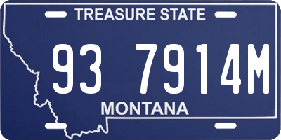 MT license plate 937914M
