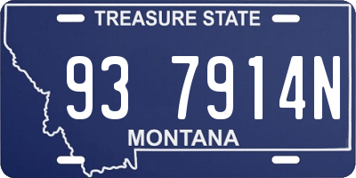 MT license plate 937914N