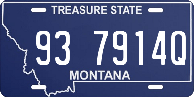 MT license plate 937914Q