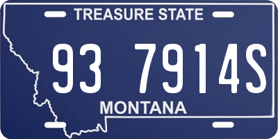 MT license plate 937914S