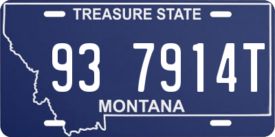 MT license plate 937914T