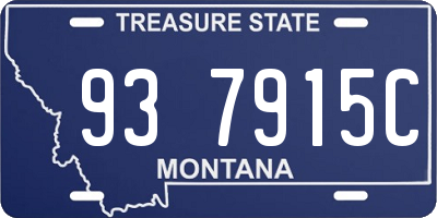 MT license plate 937915C