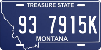 MT license plate 937915K
