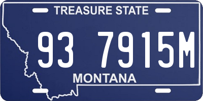 MT license plate 937915M