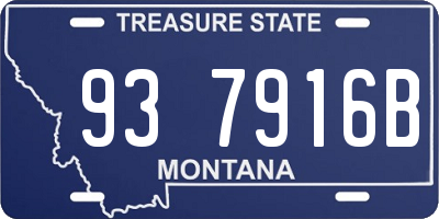MT license plate 937916B