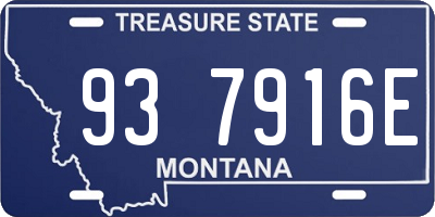 MT license plate 937916E