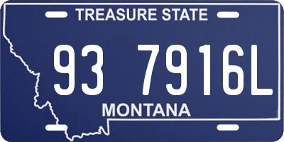 MT license plate 937916L