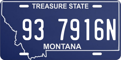 MT license plate 937916N