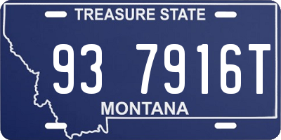 MT license plate 937916T