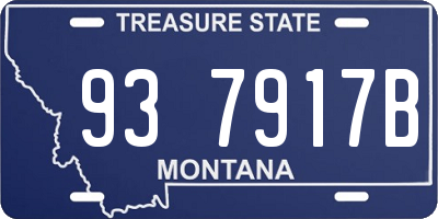 MT license plate 937917B