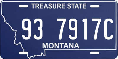 MT license plate 937917C