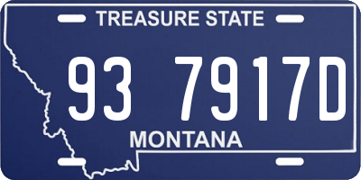 MT license plate 937917D