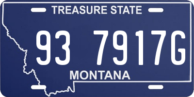MT license plate 937917G