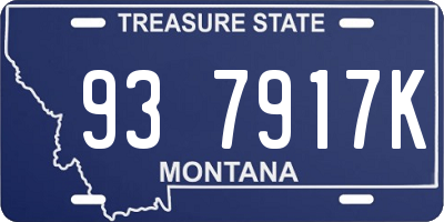 MT license plate 937917K