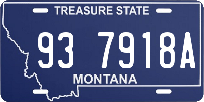 MT license plate 937918A