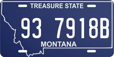 MT license plate 937918B
