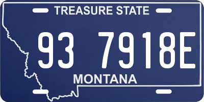 MT license plate 937918E