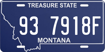 MT license plate 937918F