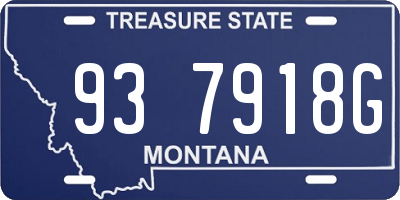 MT license plate 937918G