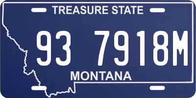 MT license plate 937918M