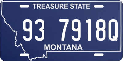 MT license plate 937918Q