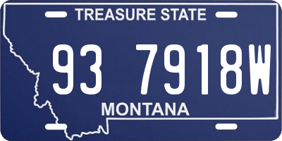 MT license plate 937918W