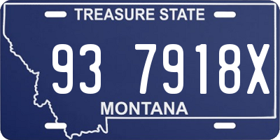 MT license plate 937918X