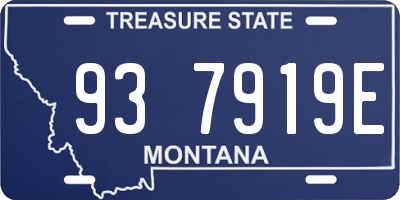 MT license plate 937919E