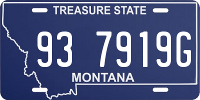 MT license plate 937919G