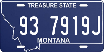 MT license plate 937919J
