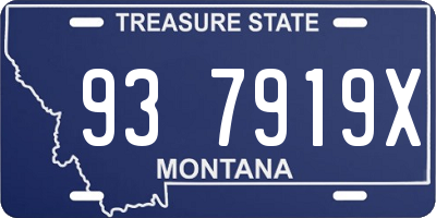 MT license plate 937919X