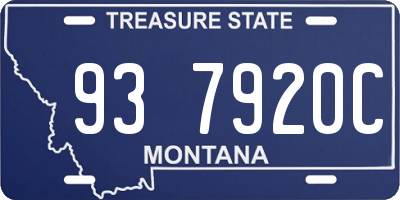 MT license plate 937920C