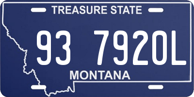 MT license plate 937920L