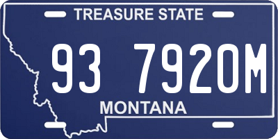 MT license plate 937920M