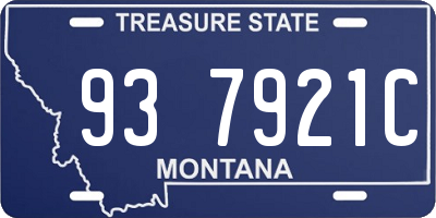 MT license plate 937921C