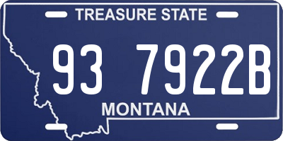 MT license plate 937922B