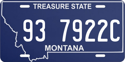 MT license plate 937922C