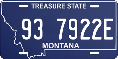 MT license plate 937922E