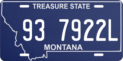 MT license plate 937922L