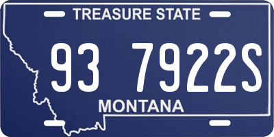 MT license plate 937922S