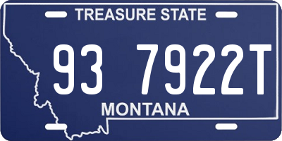 MT license plate 937922T