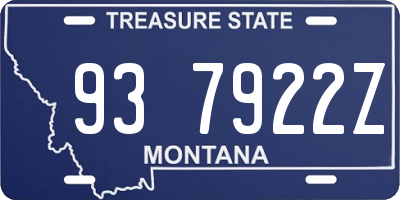MT license plate 937922Z