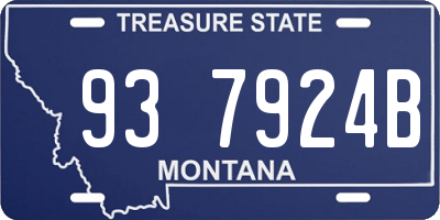 MT license plate 937924B