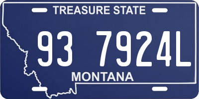 MT license plate 937924L