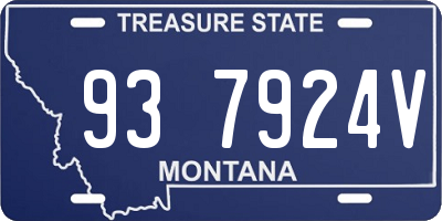 MT license plate 937924V