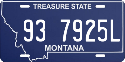 MT license plate 937925L