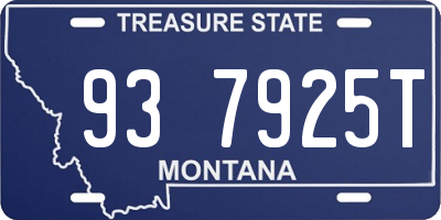 MT license plate 937925T