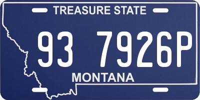 MT license plate 937926P