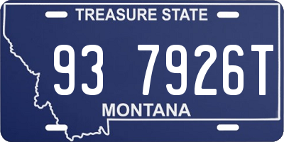 MT license plate 937926T