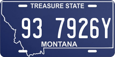 MT license plate 937926Y
